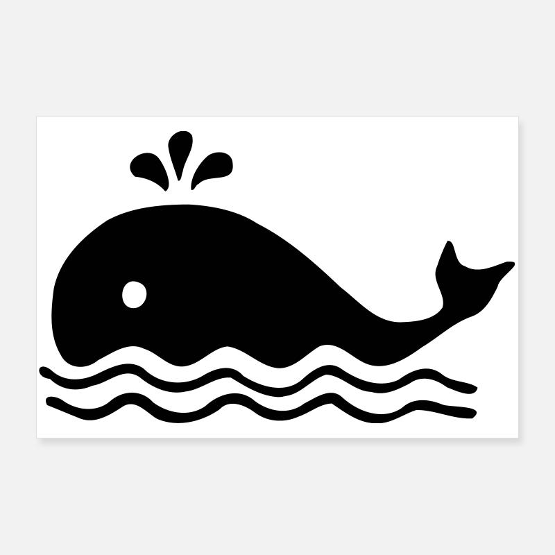 Baleine baleine Poster 90 x 60 cm