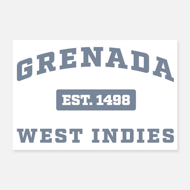 Grenada West Indies Est. 1498 Poster 36" x 24" (90x60 cm)