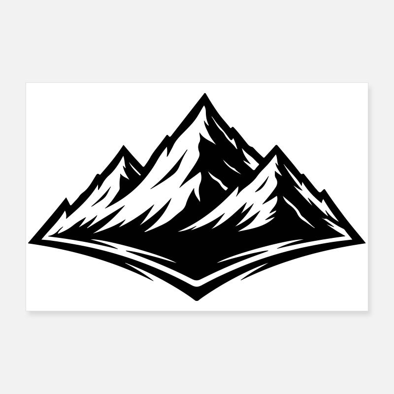 Mountains Symbol Alps Poster 36" x 24" (90x60 cm)