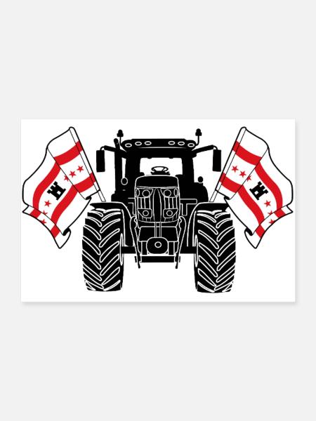 Drenthe_Tractor_Pride - Poster 90 x 60 cm - blanc - Devant