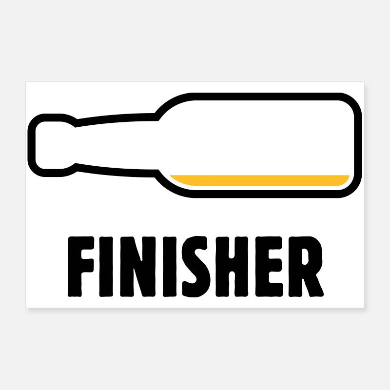 Finisher (beer / beer / beer drinker / POS 2C) Poster 36" x 24" (90x60 cm)