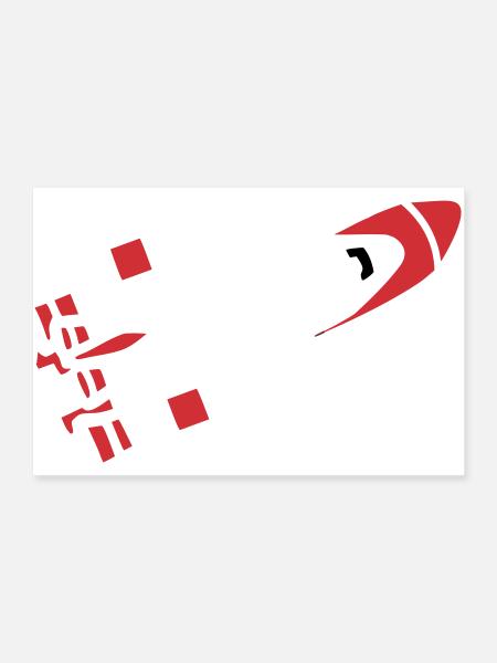 Abstract Rocket Silhouette - Poster 36" x 24" (90x60 cm) - white - Front