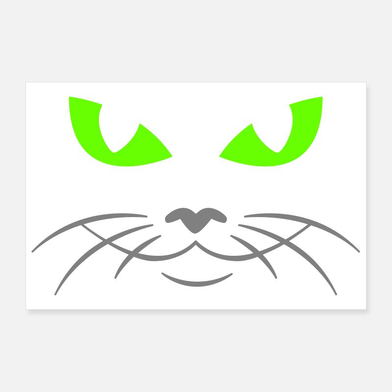 cat face - katzengesicht Poster 90x60 cm