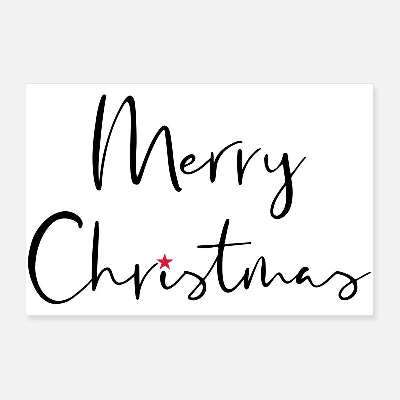 Joyeux Noël cadeau étoile Noël Poster 90 x 60 cm