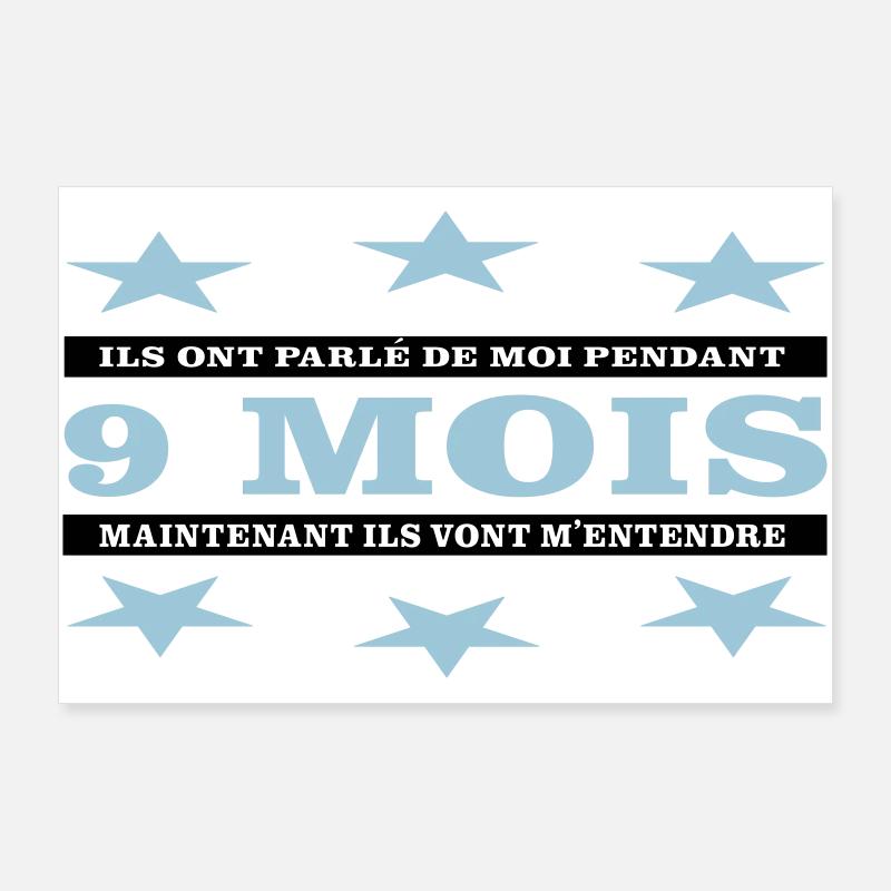 9 months Poster 36" x 24" (90x60 cm)