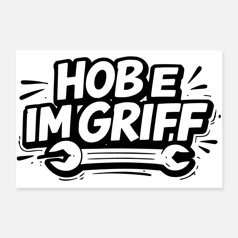 Hobe im Griff Poster 90x60 cm