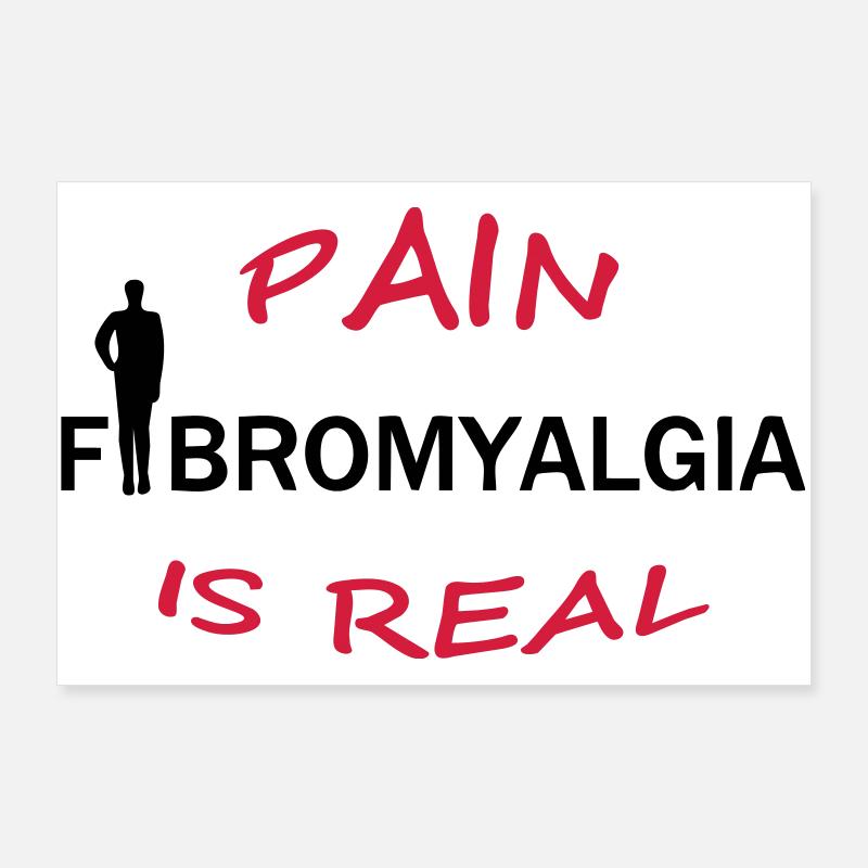 Fibromyalgia - Pain is real (Fibromyalgie) Poster 36" x 24" (90x60 cm)
