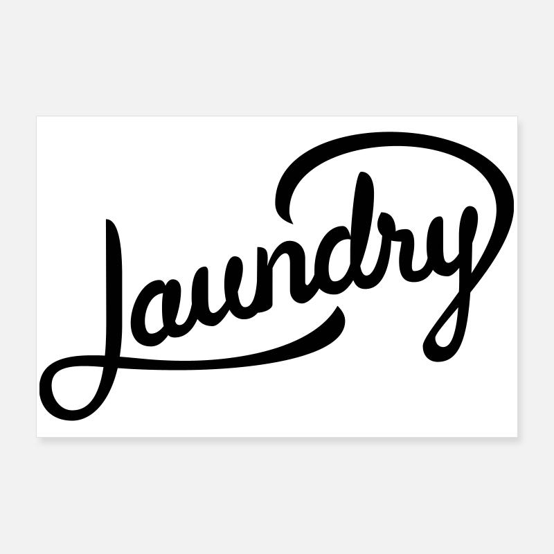 Funny lettering for laundry Poster 36" x 24" (90x60 cm)