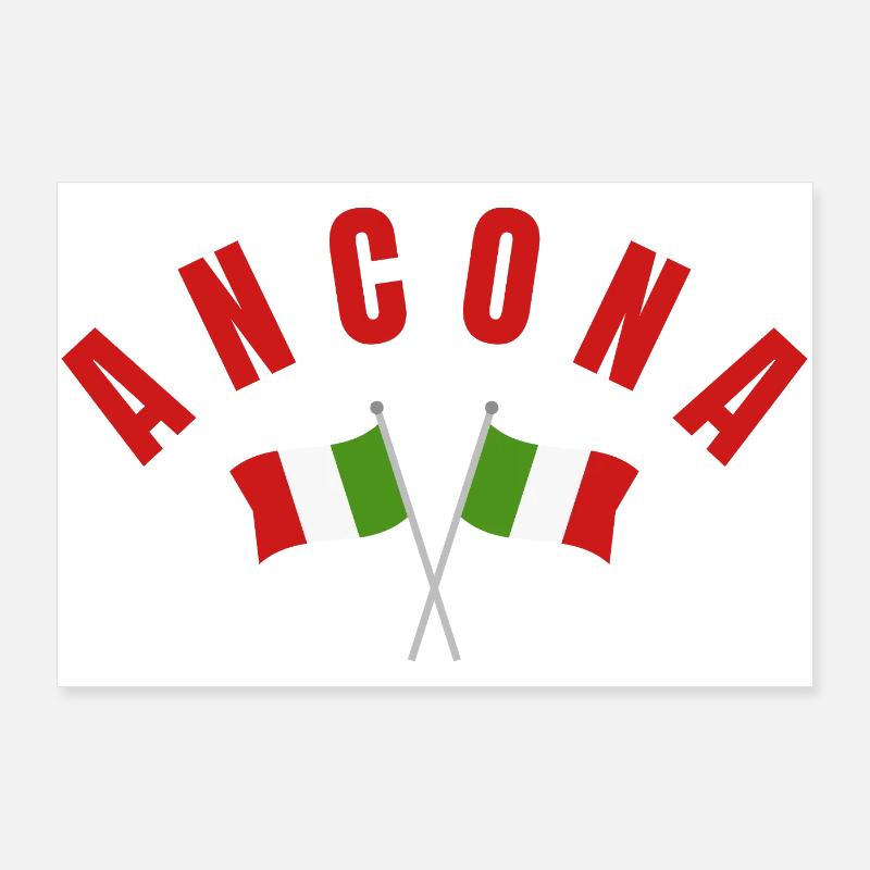Ancona-Flaggen-Emblem Poster 90x60 cm
