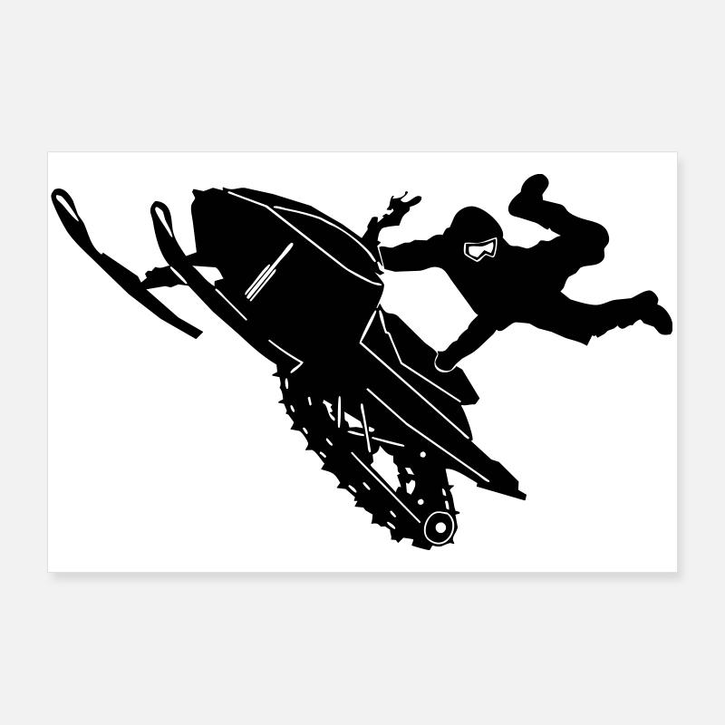 Snowmobile cleasanna tiománaí Poster 36" x 24" (90x60 cm)