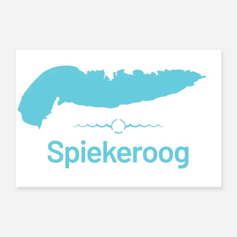Spiekeroog | Carte de conception Poster 90 x 60 cm