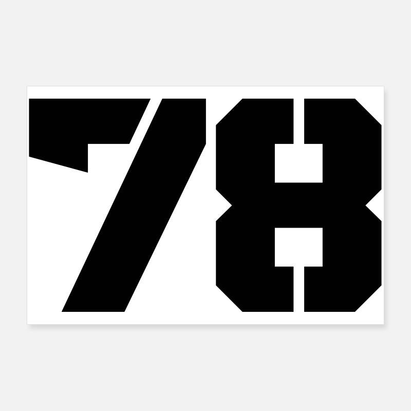 78 - Poster 90x60 cm - Weiß