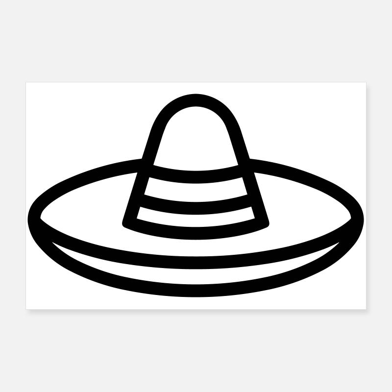 Sombrero Poster 90x60 cm
