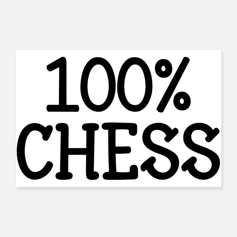 100% Chess: Knight Strategy Pattern and Black Bishop Poster 36" x 24" (90x60 cm)