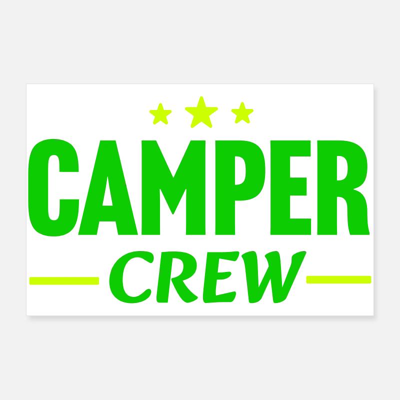 Camper Crew Poster 36" x 24" (90x60 cm)