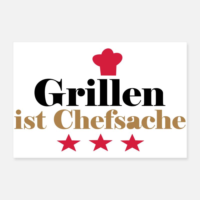 Barbecuing is a matter for the Poster 36" x 24" (90x60 cm)