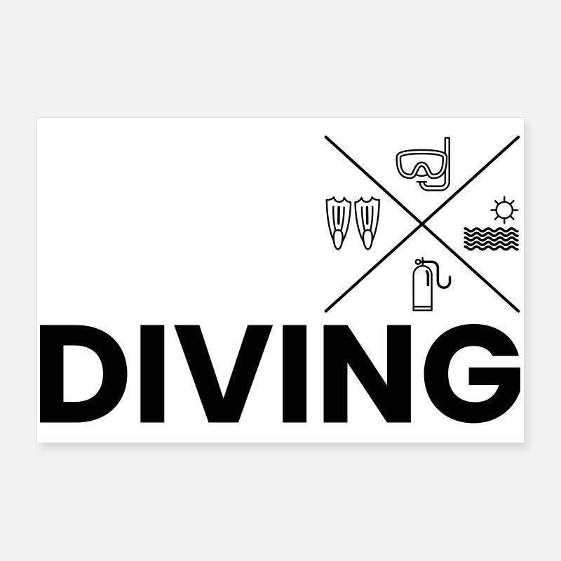 Diving Poster 36" x 24" (90x60 cm)