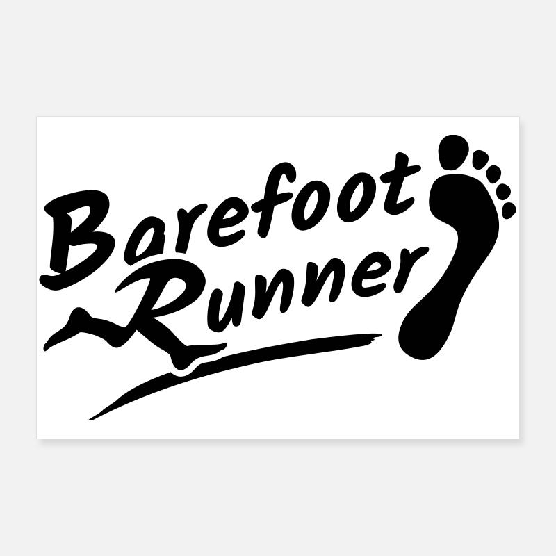 barefoot runner barefoot runner 2025 1-arbig - Poster 36" x 24" (90x60 cm) - white