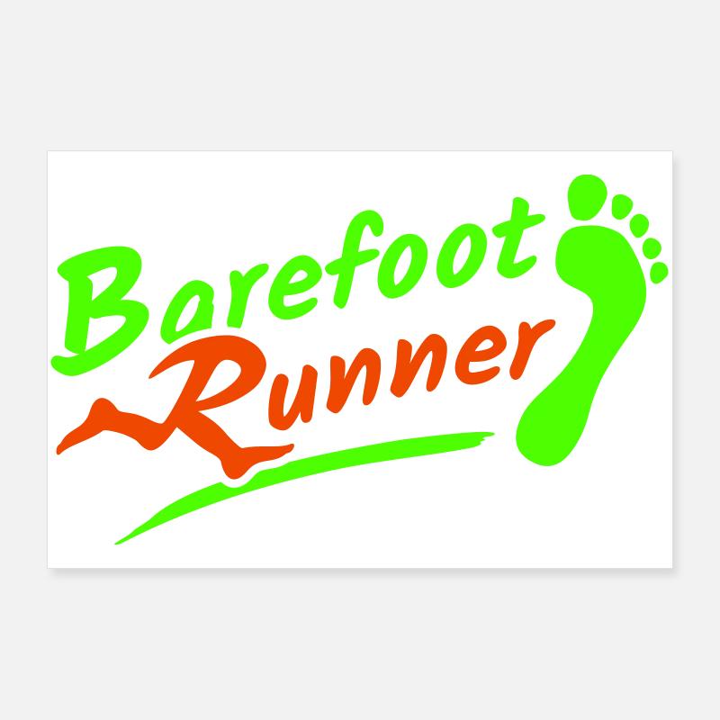 Barfuß Läufer Barefoot Runner 2005 2-farbig Poster 90x60 cm