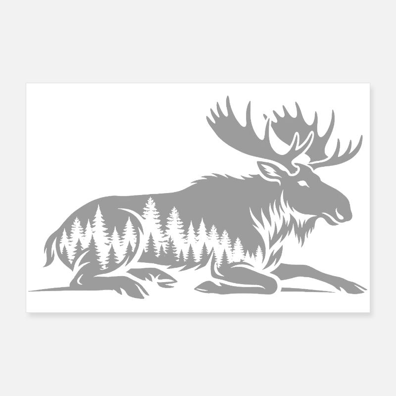 Elch Poster 90x60 cm