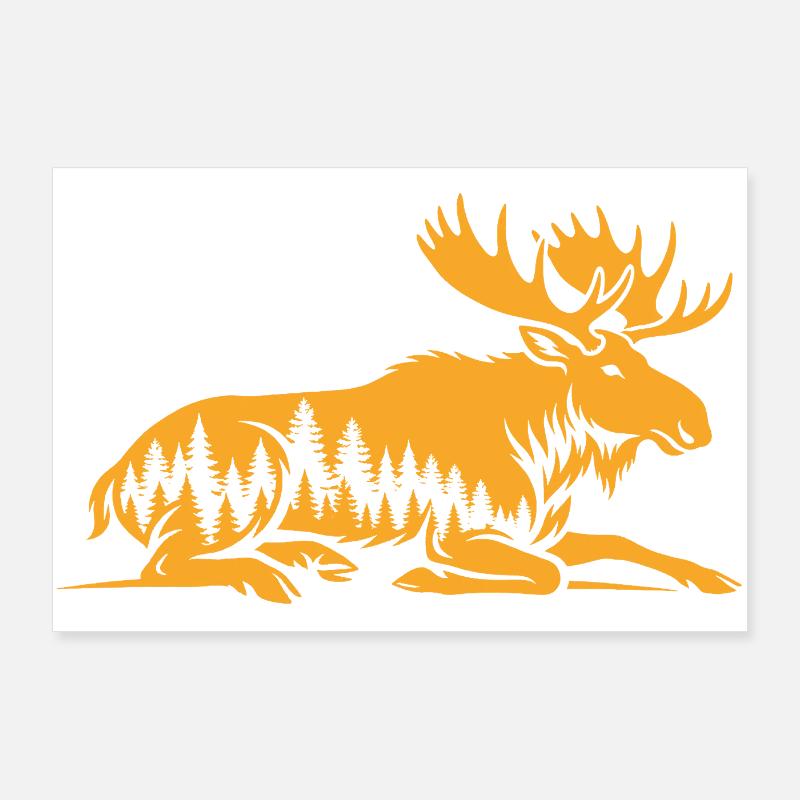 Elk Poster 36" x 24" (90x60 cm)