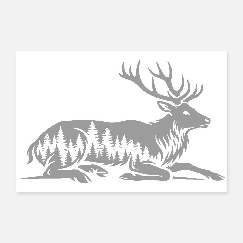 Cerf Poster 90 x 60 cm
