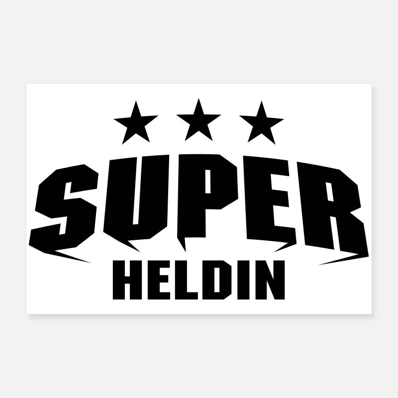 Super Heldin Poster 90x60 cm