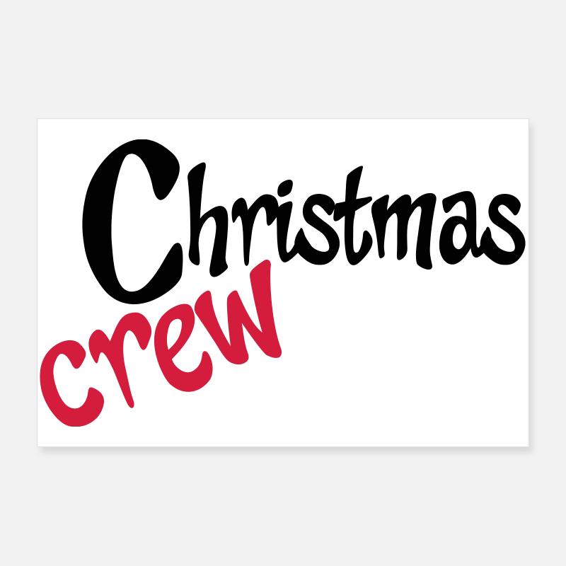 Teamwork zu Weihnachten Poster 90x60 cm