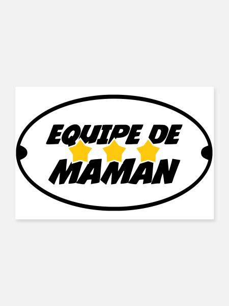 Equipe de Maman - Fête des Mères - Poster 90 x 60 cm - blanc - Devant