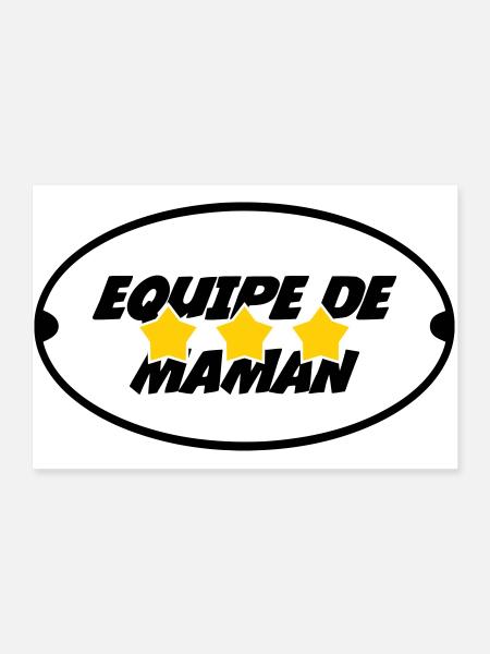 Equipe de Maman - Fête des Mères - Poster 90 x 60 cm - blanc - Devant