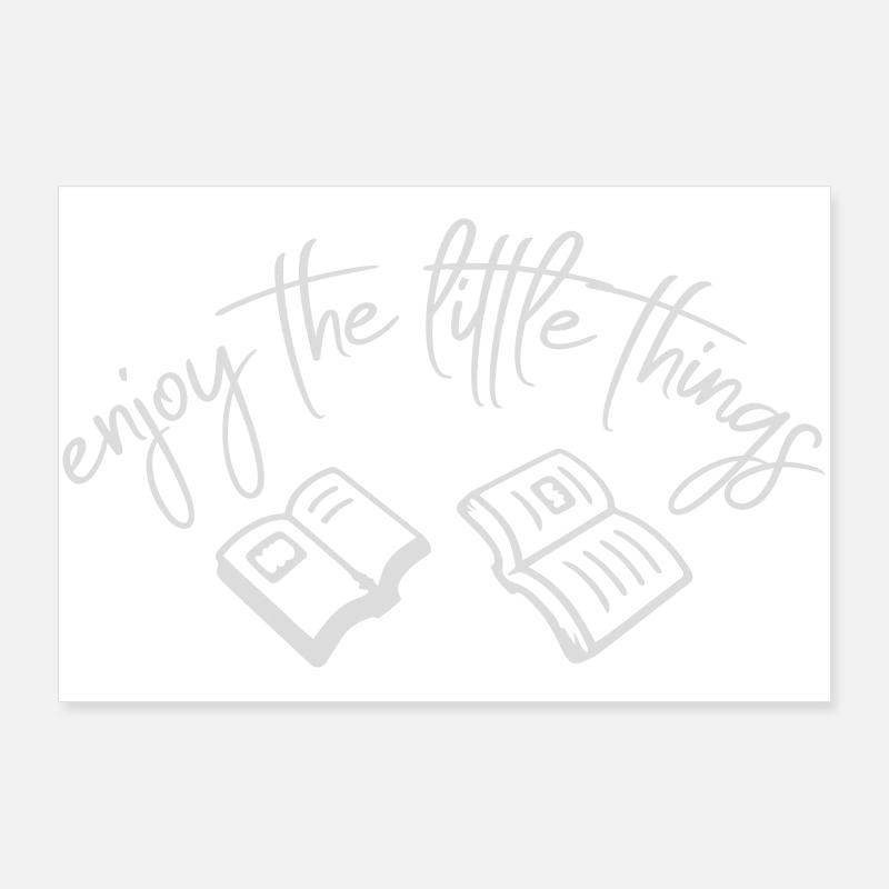 Enjoy The Little Things Dankbarkeit Achtsamkeit Poster 90x60 cm