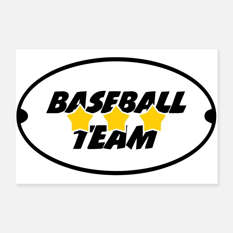 Baseball Team - Sport Poster 36" x 24" (90x60 cm)