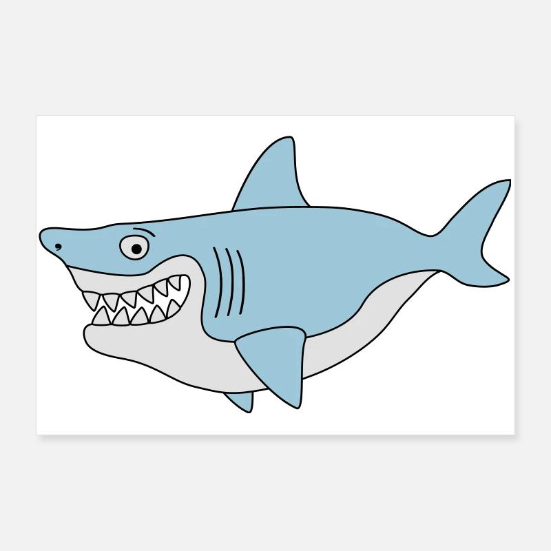 Shark smile Poster 36" x 24" (90x60 cm)