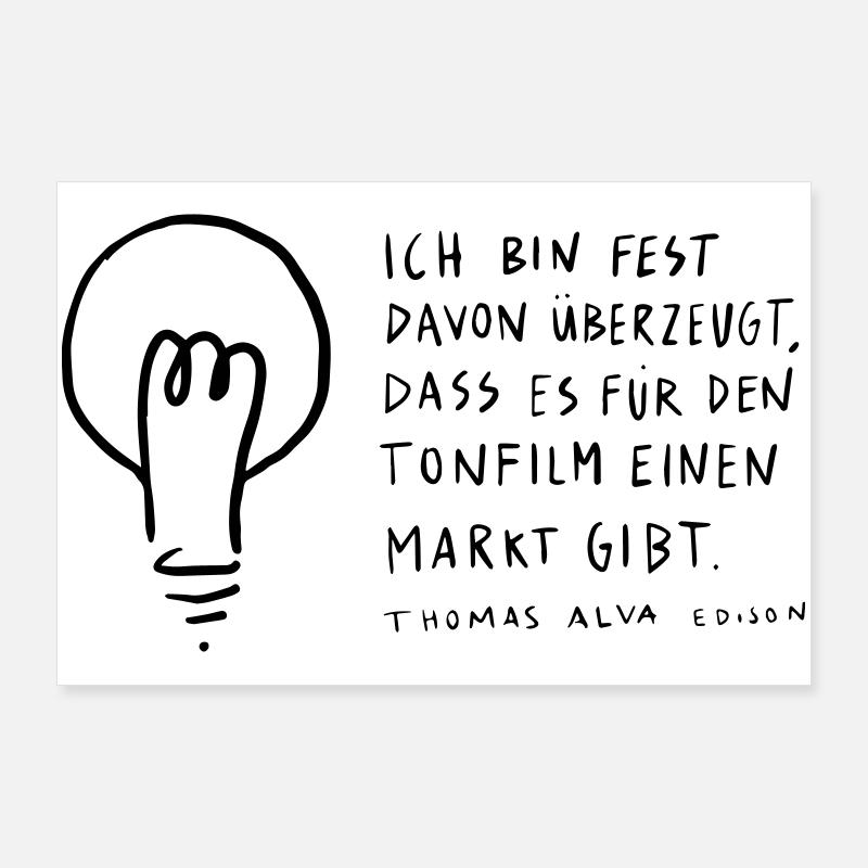 Thomas Edison Poster 90 x 60 cm