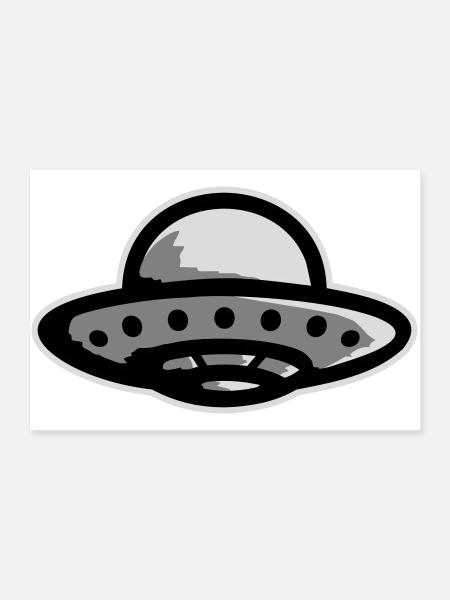 Ufo Alien Get In Loser Lustig Ufo Entführung Zitat - Poster 90x60 cm - Weiß - Vorne