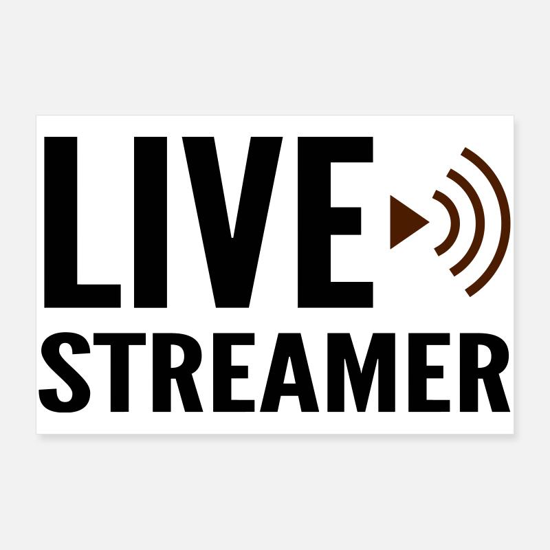 Streamer en direct Poster 90 x 60 cm