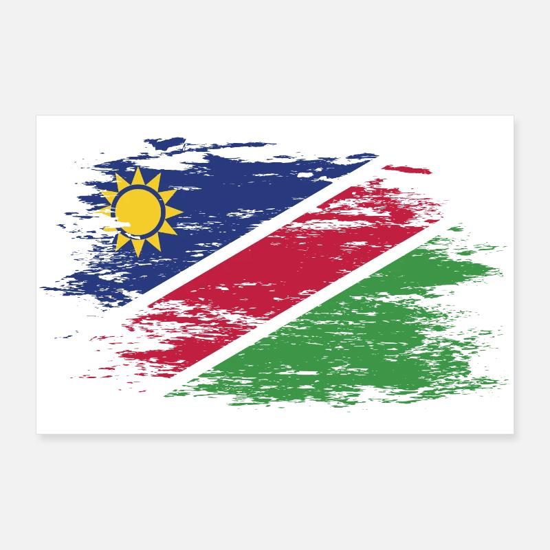 Namibia flag used Poster 36" x 24" (90x60 cm)