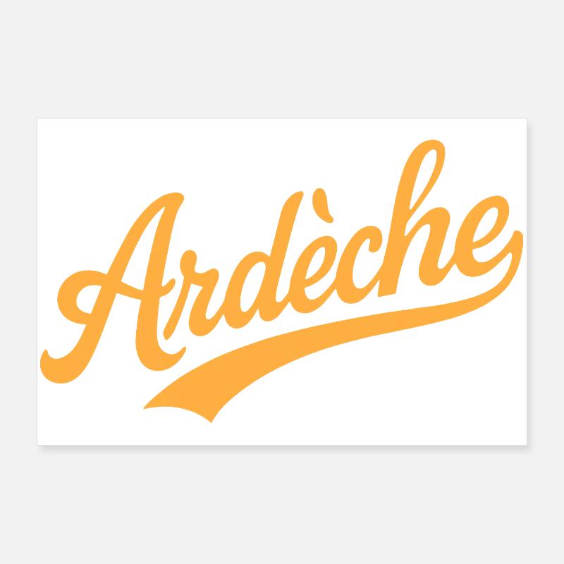 Ardèche Schriftzug Poster 90x60 cm