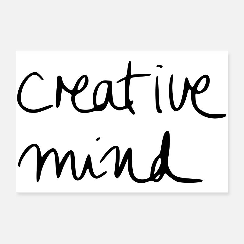 creative mind - Poster 36" x 24" (90x60 cm) - white