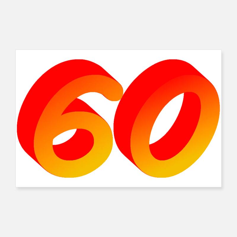 verschenken, 60 orange verlauf Poster 90x60 cm
