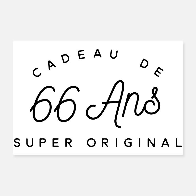 Cadeau 66 ans  Poster 90 x 60 cm