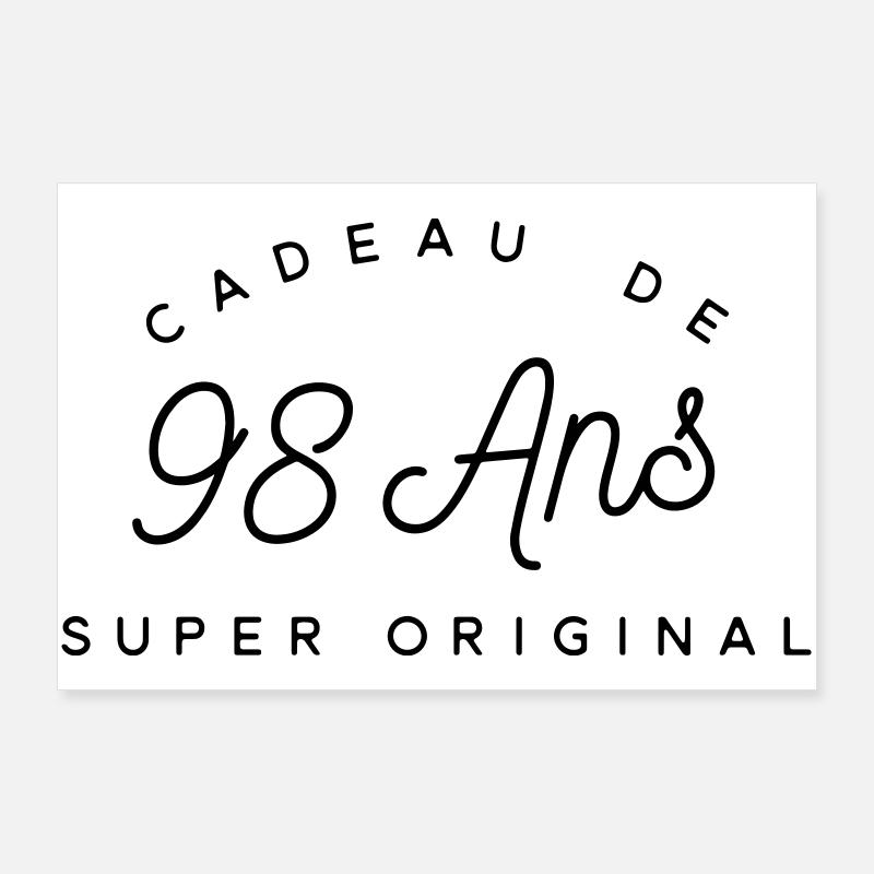  Cadeau 98 ans Poster 90 x 60 cm