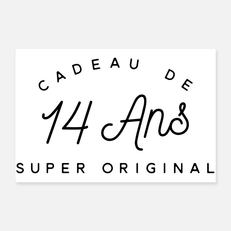 Cadeau 14 ans  Poster 90 x 60 cm