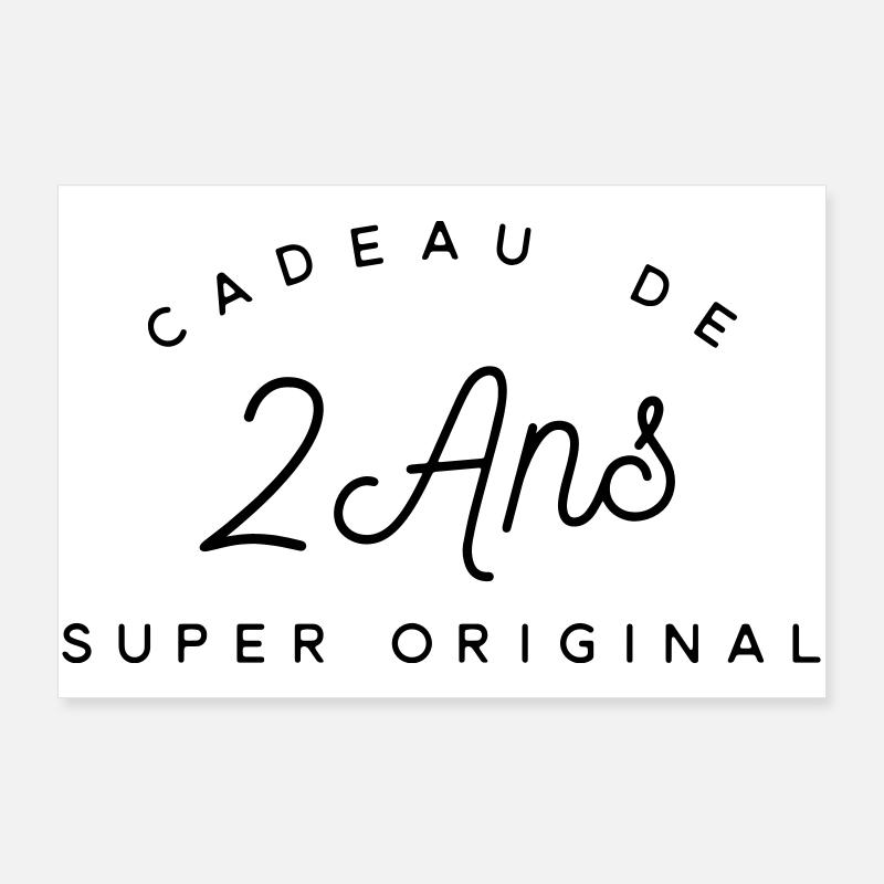 Cadeau 2 ans  Poster 90 x 60 cm