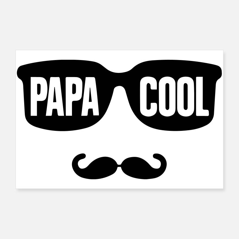 Minimalist Dad Gift: 'Cool Daddy' Poster 36" x 24" (90x60 cm)