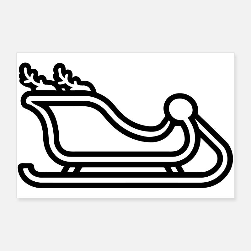 Santa's sleigh Poster 36" x 24" (90x60 cm)