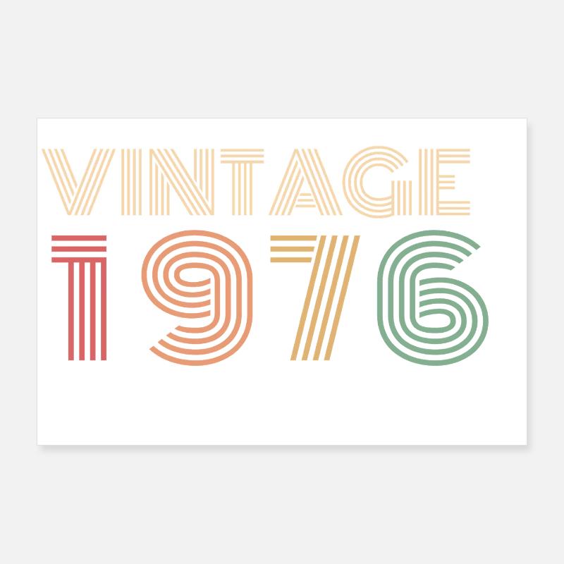 Neon Retro 60 Year Old Sixties Birthday 1966 Poster 36" x 24" (90x60 cm)