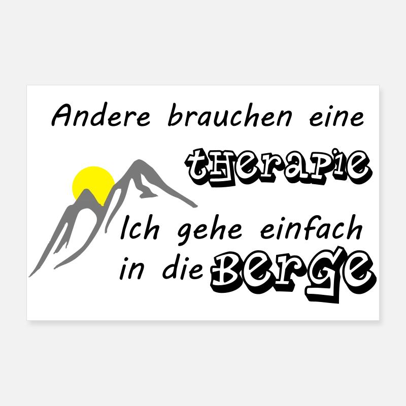 Mountain therapy Poster 36" x 24" (90x60 cm)
