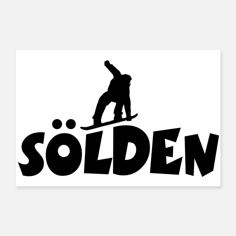 Sölden Snowboarding Poster 90x60 cm