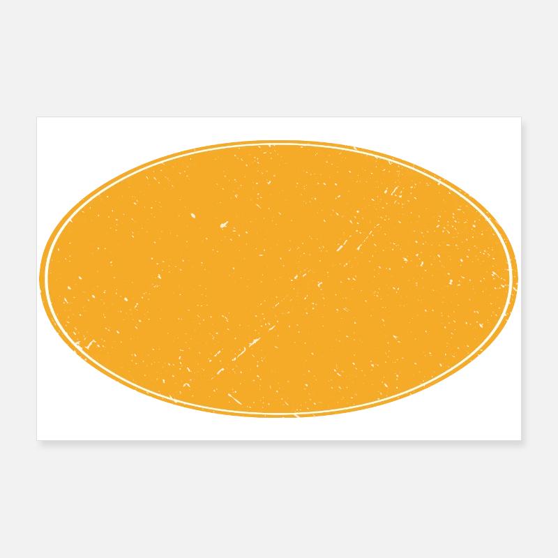 Ovaler Background schmutzig gold-gelb Poster 90x60 cm